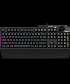 ASUS RA04 TUF GAMING K1 RGB Keyboard, Volume Knob, 19 Key Rollover, Spill Resistance, Programmable Keys