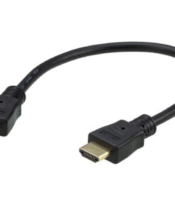 Aten 0.3m 4K HDMI High Speed Ethernet cable, supports up to 4096 x 2160 @ 60Hz, High quality tinned copper wire with Gold-plated connectors