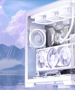 Antec C8 E-ATX, mATX, ITX, Seamless Edge View Front and Side, USB-C, 4mm Tempered Glass, 360mm liquid cooler top, bottom, side. 2x USB 3.0 White Case