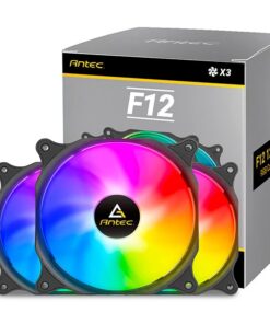 Antec F12 Racing ARGB 3 Pack w / ARGB and PWM Controller. Full Spectrum ARGB lighting and efficient cooling. Visual appealing 120mm x 3 Case Fan.(LS)