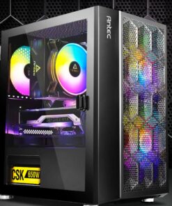 Antec NX200M RGB m-ATX, ITX Case, 3x RGB Fan. Large Mesh Front for excellent cooling, Side Window, Radiator 240mm. GPU 275mm