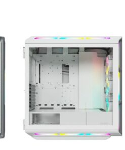 Corsair iCUE 5000T RGB ATX Mid-Tower Case, USB Type-C, 160 RGB LED, Rapid Route, Maximum Cooling, Tool Free Hinged Side Panels, White (LS)