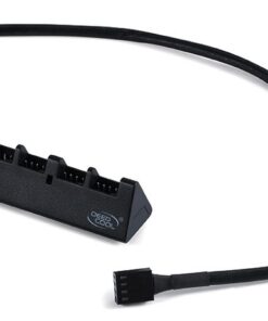 DeepCool FH-04 4 Port Fan Hub, Compatible With 12V 3PIN /4PIN Fans, 550mm, Extend Up To 4 Fans