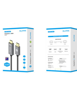 8ware 2m DisplayPort DP to HDMI 1.4v Male to Male Adapter Converter Cable Retail Pack 1080P Nylon Braide for Video Card PC Notebook to Monitor Project