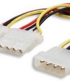 8ware Internal Power Molex Cable 20cm - 5.25' 4 pins Male to 2x 5.25' 4 pins Female 18AWG RoHS