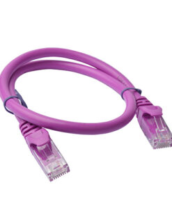 8Ware CAT6A Cable 0.25m (25cm) - Purple Color RJ45 Ethernet Network LAN UTP Patch Cord Snagless