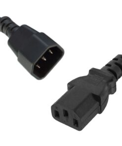 8Ware Power Cable Extension Cord 2m IEC C14 to C13 Male to Female for Monitor to PC or PC /UPS to Device