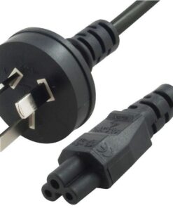8ware 2m AU Power Lead Cord Cable 3-Pin AU to ICE 320-C5 Cloverleaf Plug Mickey Type Black Male to Female 240V 7.5A 3 core Notebook /Laptop AC Adapter