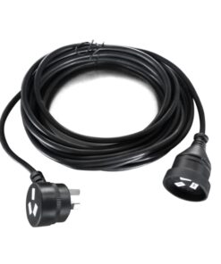 8Ware AU Power Cable Extension 3-Pin Male to Female 2m 3-Pin AU Piggy Back Black