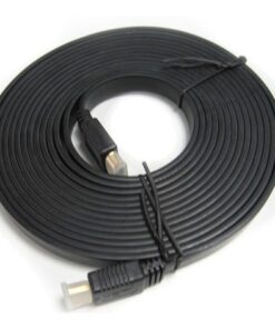 8Ware Flat HDMI Cable 2m - V1.4 19pin M-M Male to Male Gold Plated 3D 1080p Full HD High Speed with Ethernet