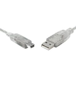 8Ware USB 2.0 Cable 3m A to B 5-pin Mini Transparent Metal Sheath UL Approved