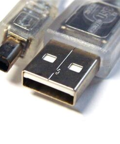 8Ware USB 2.0 Cable 3m A to B 4-pin Mini Transparent Metal Sheath UL Approved