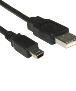 8Ware USB 2.0 Cable 1m A Male to Mini B Black (Pack of 10)
