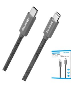 8ware 1.5m Super Ultra USB-C to Lightning Cable Super Fast charging Strength Aluminium flexible nylon Apple iPone iPad iPod Mac Retail Pack
