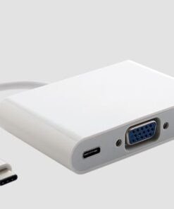 Astrotek Thunderbolt USB 3.1 Type C (USB-C) to VGA + USB + Card Reader Video Adapter Converter Male to Female for Apple Macbook Chromebook Pixel White