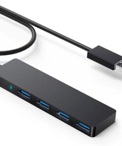 Astrotek 4 Port High speed USB3.0 HUB U-Disk USB-A Keyboard Mouse Gamepad with USB A adapter Compatible with both USB A and USB C