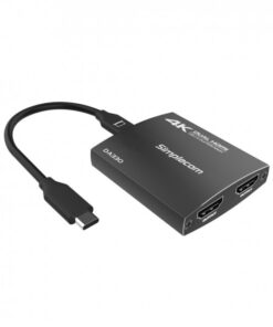 Simplecom DA330 USB-C to Dual HDMI MST Adapter 4K@60Hz with PD and Audio Out