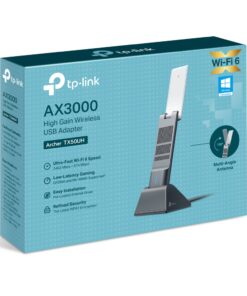 TP-Link Archer TX50UH AX3000 High Gain Wireless USB Adapter, WiFi 6, Speeds up to 2402 Mbps@5GHz, 574 Mbps@2.4GHz