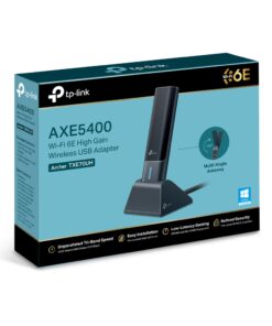 TP-Link Archer TXE70UH AXE5400 Wi-Fi 6E High Gain Wireless USB Adapter, WiFi 6E, Speeds up to 2402Mbps@6GHz, 2402Mbps@5GHz, 574Mbps@2.4GHz