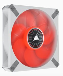 Corsair ML ELITE Series, ML120 LED ELITE WHITE, 120mm Magnetic Levitation Red LED Fan with AirGuide, Single Pack(LS)