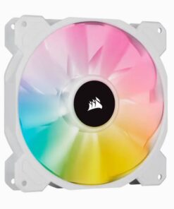 Corsair White SP140 RGB ELITE, 140mm RGB LED Fan with AirGuide, Single Pack