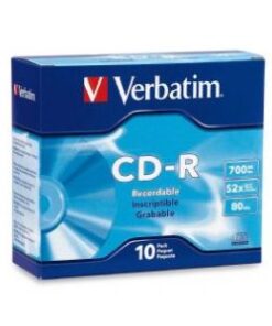 Verbatim CD-R 700MB 10Pk Slim Case 52x