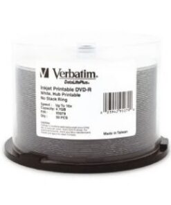 Verbatim DVD-R 4.7GB 50Pk White Wide Inkjet 16x