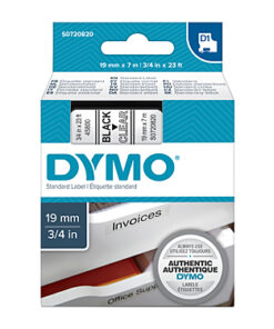 D1 Black on Colour 19mmx7m Tape