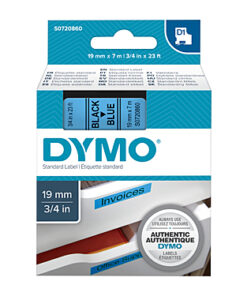 D1 Black on Blue 19mmx7m Tape