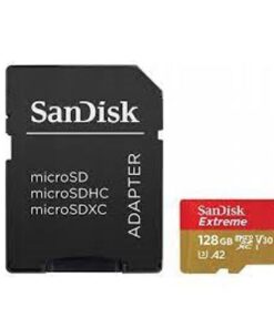 SanDisk Extreme microSDXC, SQXAA 128GB, V30, U3, C10, A2, UHS-I, 190MB /s R, 90MB /s W, 4x6, SD adaptor, Lifetime Limited, Action Cam