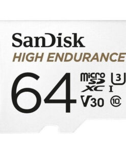 SanDisk High Endurance 64GB microSD 100MB /s 40MB /s 5K hrs 4K UHD C10 U3 V30 -40Â°C to 85Â°C Heat Freeze Shock Temperature Water X-ray Proof SD Adapter