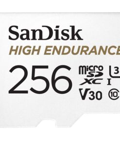 SanDisk High Endurance 256GB microSD 100MB /s 40MB /s 20K hrs 4K UHD C10 U3 V30 -40Â°C to 85Â°C Heat Freeze Shock Temperature Water X-ray Proof SD Adapter
