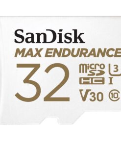 SanDisk Max Endurance 32GB microSD 100MB /s 40MB /s 20K hrs 4K UHD C10 U3 V30 -40Â°C to 85Â°C Heat Freeze Shock Temperature Water X-ray Proof SD Adapter