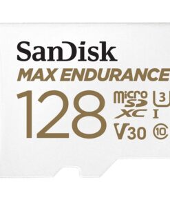 SanDisk Max Endurance 128GB microSD 100MB /s 40MB /s 20K hrs 4K UHD C10 U3 V30 -40Â°C to 85Â°C Heat Freeze Shock Temperature Water X-ray Proof SD Adapter