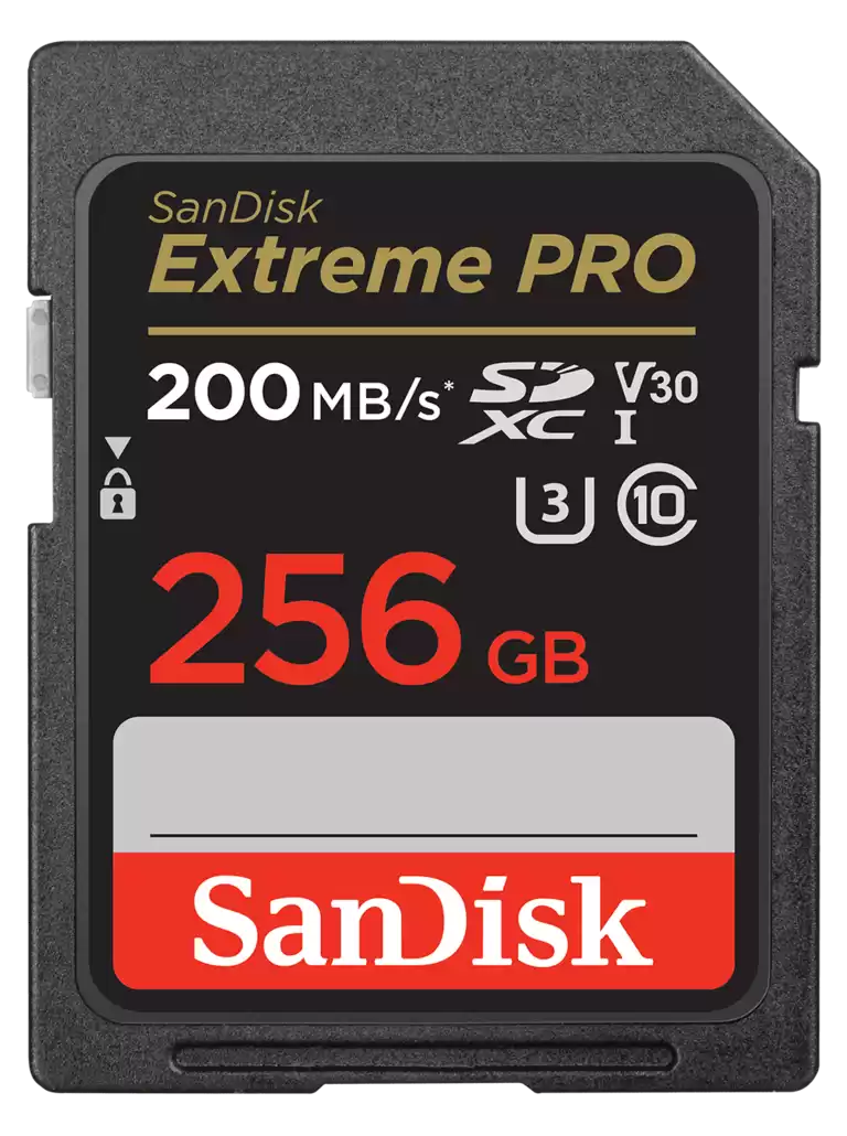 SanDisk 256GB Extreme PRO Memory Card 200MB /s Full HD and 4K UHD Class 30 Speed Shock Proof Temperature Proof Water Proof X-ray Proof Digital Camera