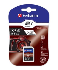 Verbatim SDHC 32GB (Class 10) Up to 45MB /Sec 300X read speed