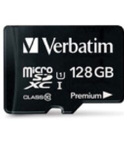 Verbatim Micro SDXC 128GB (Class 10 UHS-I) w Adaptor - 600x, 90 MB /Second, High Capacity and fast transfer. Mobile, Camera, Backup. Water Resistant