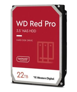 Western Digital WD Red Pro 22TB 3.5' NAS HDD SATA3 7200RPM 512MB Cache 24x7 300TBW ~24-bays NASware 3.0 CMR Tech 5yrs wty
