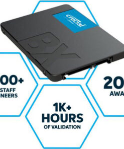 Crucial BX500 500GB 2.5' SATA3 6Gb /s SSD - 3D NAND 550 /500MB /s 7mm 1.5 mil MTBF 3yr wty Acronis True Image Solid State Drive >480GB