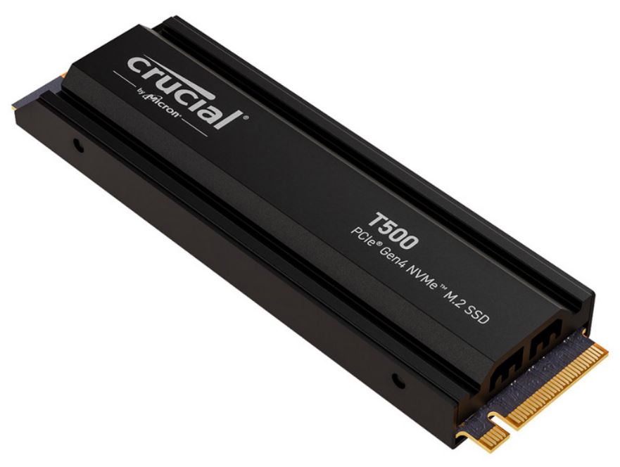Crucial T500 2TB Gen4 NVMe SSD Heatsink - 7400 /7000 MB /s R /W 1200TBW 1440K IOPs 1.5M hrs MTTF Acronis True Image Creative Cloud PS5 ~MZ-V8P2T0CW