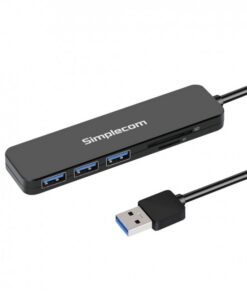 (LS)Simplecom CH365 SuperSpeed 3 Port USB 3.0 (USB 3.2 Gen 1) Hub with SD MicroSD Card Reader