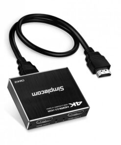 Simplecom CM412 HDMI 2.0 1x2 Splitter 1 IN 2 Out 4K@60Hz HDR10 2 Port HDMI Duplicator
