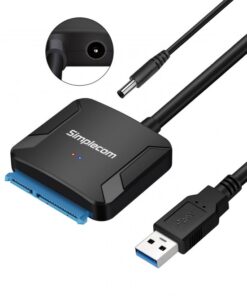 Simplecom SA236 USB 3.0 to SATA Adapter Cable Converter with Power Supply for 2.5' and 3.5' HDD SSD