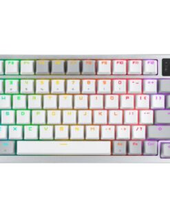 ASUS ROG AZOTH /NXSM /PBT /WHT Gaming Keyboard, OLED Display, NX Storm Switch, 75 Keys, Tri-mode Connection, White, Tactile Bump /Clicky