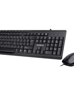 (LS) Gigabyte KM6300 USB Wired Keyboard and Mouse Combo multimedia controls 1000dpi Adjustable Portable slim receiver Stylish design comfort