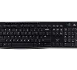 Logitech K270 2.4 GHz Wireless Full Size Keyboard 128-bit AES encryption 24-month battery life Spill resistant Durable UV-coated keys