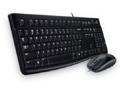 Logitech MK120 Keyboard and Mouse Combo Quiet typing and Spill resistant High-definition optical tracking Thin profile 3yr wty