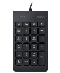 RAPOO K10 Wired Numeric NumberPad Keyboard - Spill Resistant Design, Laser Carved Keycap, Spill-Resistant Design