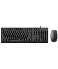 RAPOO X130pro - Wired Keyboard and Mice Combo Black with Spill Resistant  / 1000dpi Optical Business and Office choice. Full Size with Numpad.