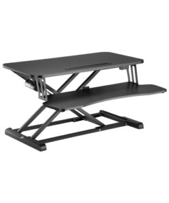 Brateck COST-EFFECTIVE ELECTRIC X-LIFT DESK CONVERTER 615x800x156~480mm up to 20kg, Black, Worksurface Size(LxW)  800x400mm
